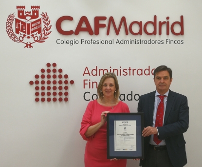 CAFMadrid recibe la ISO por su Sistema Integrado de Gestión de la Calidad