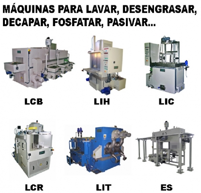 Máquinas para lavar, desengrasar, decapar, fosfatar, pasivar…