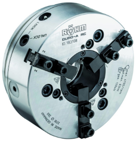 Plato automático Duro-A RC de Röhm, que permite cambiar las garras en menos de 50 segundos