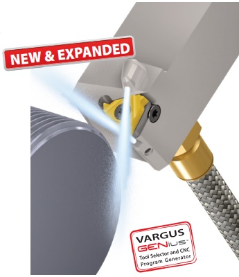 Portaherramientas con dos salidas de refrigerante a alta presión