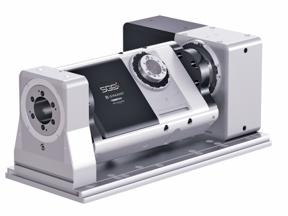 Una mesa giratoria CNC de 2 ejes de pL Lehmann permite un mecanizado preciso con una máquina Mazak