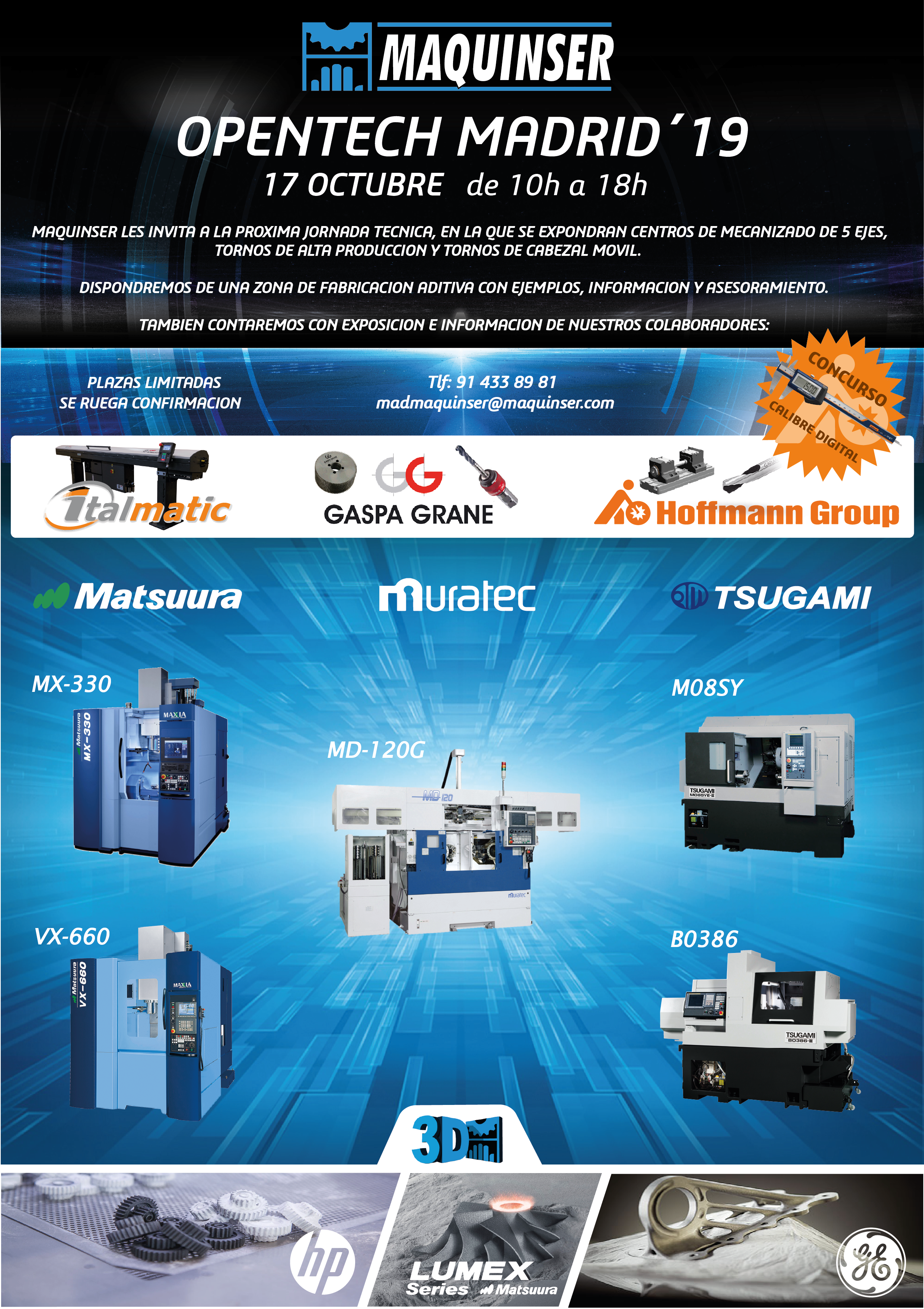 Open Tech Maquinser en Madrid el 17 de octubre