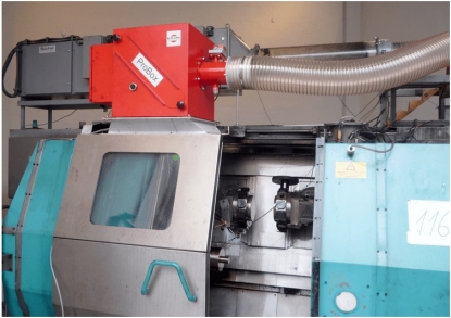 Solución que evita la propagación de llamas desde la máquina-herramienta