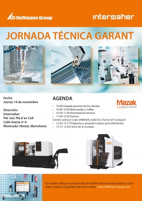 Nueva Jornada técnica de Intermaher y Hoffmann Group GARANT