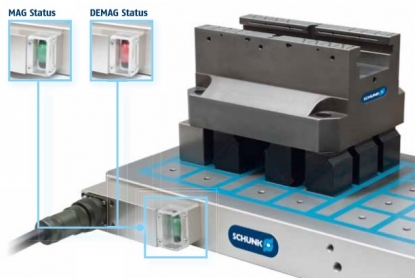 Indicador de estado patentado para chucks magnéticos que ayuda a evitar accidentes