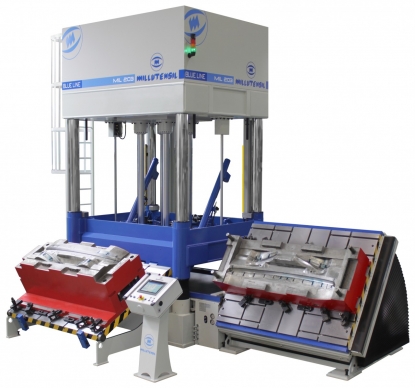 Prensas con un plato de 2.000 x 1.500 mm para ajuste de moldes medianos y grandes