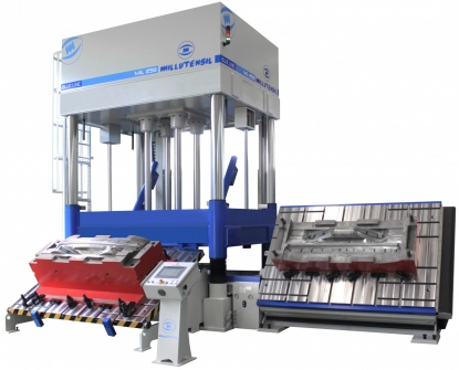 Prensas con un plato de 2.500 x 1.700 mm para ajuste de moldes medianos y grandes