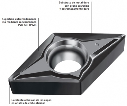 Grado PVD para mecanizados exigentes