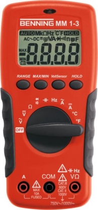 Multímetro con carcasa de plástico estable