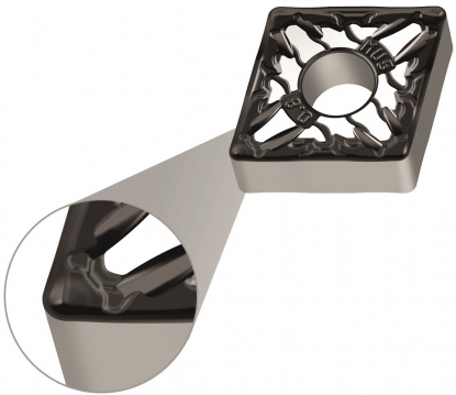 Plaquita de corte de doble cara para mecanizados de torneado