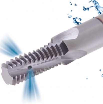 Ranuras helicoidales para fresas de roscas con refrigeración radial