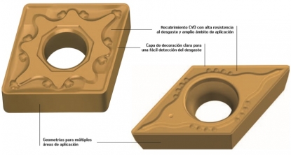 Plaquitas de corte para torneado rentable, fiable y de máxima calidad