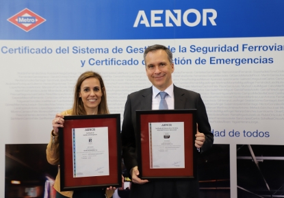 Aenor certifica a Metro de Madrid por partida doble