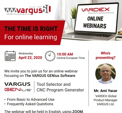 Vargus organiza seminarios web sobre roscado