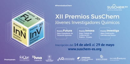 SusChem-España reconoce el trabajo de los jóvenes investigadores químicos convocando sus XII Premios
