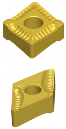 Geometrías de plaquitas de ranurado para torneado de copia para acero