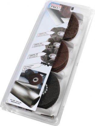 Surtido de material no tejido de esmerilado para satinado de 4 piezas