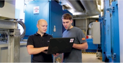 El taller de endurecimiento de Sandvik Tooling Supply se beneficia del servicio posventa de Keller Lufttechnik