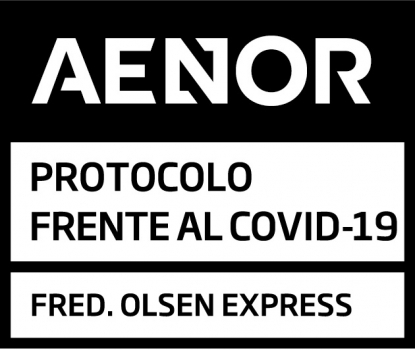 Aenor certifica los protocolos frente al coronavirus de Fred. Olsen como principal compañía naviera en España
