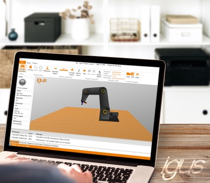 El software gratuito 'igus robot control' aborda la modelización y el control económico de robots