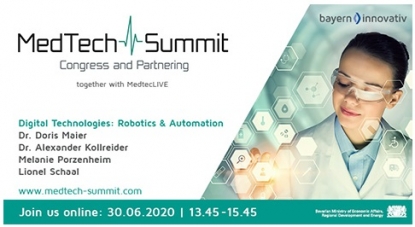 Stäubli Robotics participará en el congreso virtual sobre tecnología médica MedTech Summit 2020