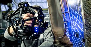 Escáner CMM óptico portátil rápido y preciso para aplicaciones exigentes de control de calidad en el taller