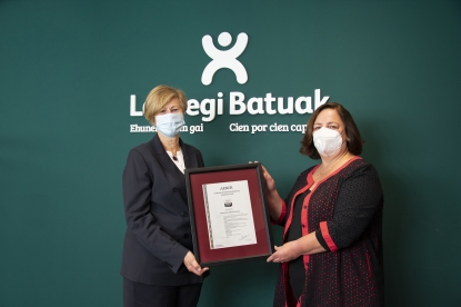 Aenor hace entrega a Lantegi Batuak del certificado de Sistemas de Gestión de Compliance Penal