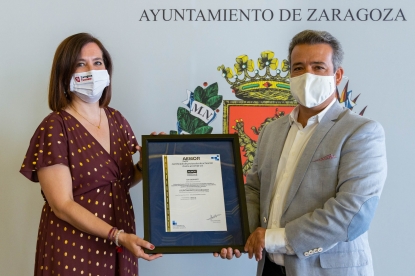 El Ayuntamiento de Zaragoza, certificado por Aenor por sus buenas prácticas frente a la COVID-19