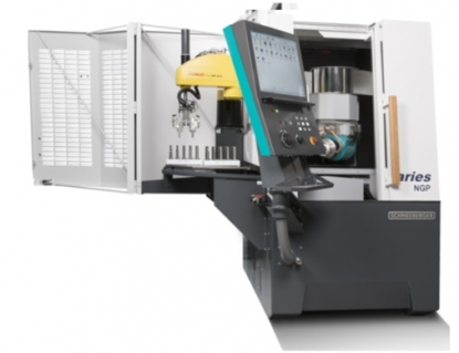 Pequeña rectificadora de 5 ejes con robot horizontal