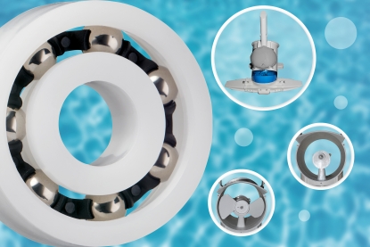 Los limpiafondos con rodamientos de bolas xiros de igus garantizan una piscina limpia