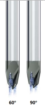 Broca de centrado con refrigeración integrada y ángulo a 60&deg; o 90&deg;