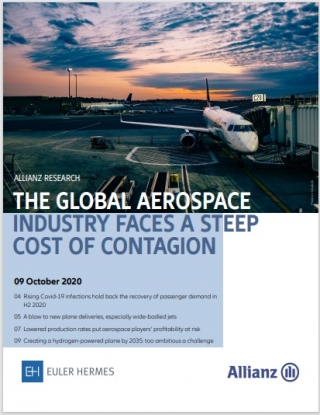 El informe de Euler Hermes indica que la industria aeroespacial mundial se enfrenta a las consecuencias de la pandemia