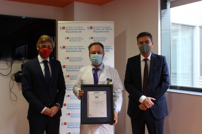 El Hospital Puerta de Hierro logra la certificación de Aenor gracias a sus protocolos frente a la COVID-19 