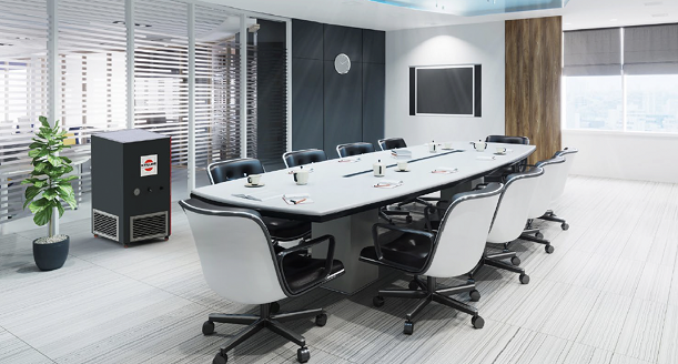 Limpiador de aire ambiental compacto y de aplicación flexible AmbiCube de Keller