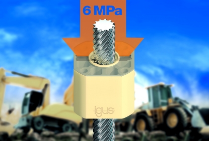 Tuerca de polímero para husillo para el ajuste de cargas pesadas sin lubricación