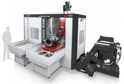 Centro de mecanizado equipado con dos motores de husillo independientes de 84 kW