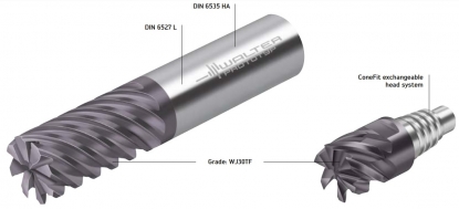 Fresa de metal duro de ranuras múltiples para acabado universal