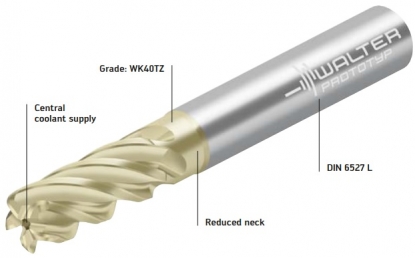 Fresa de metal duro especializada en mecanizado de titanio