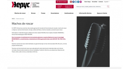 Manufacturas Hepyc renueva su imagen 'on-line' estrenando nueva página web