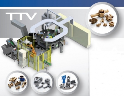 Máquina transfer con mesa de eje vertical