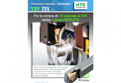 La promoción de NTK 'Try TFX' ofrece un 50% de descuento en 10 plaquitas y un porta de regalo
