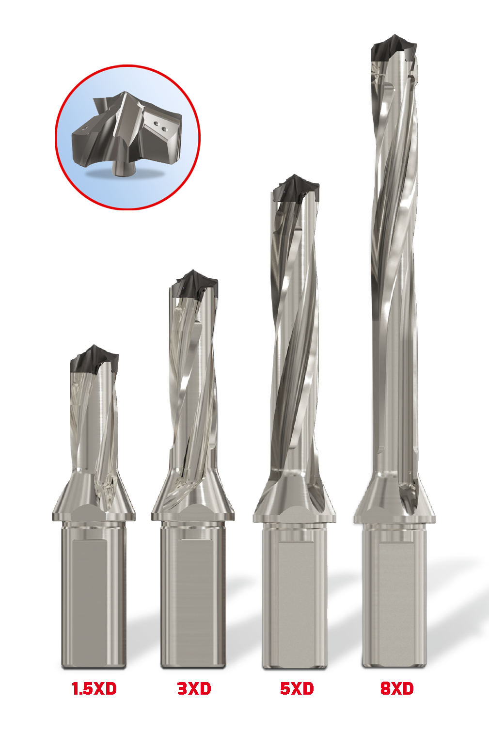 Nuevas brocas de 3 labios con puntas de taladrar intercambiables