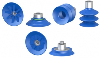 Amplia gama de ventosas antimarca para la manipulación de materiales sensibles