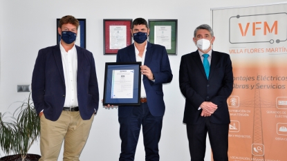 Aenor entrega el certificado de Seguridad y Salud frente al COVID-19 en el Trabajo a Villa Flores Martín