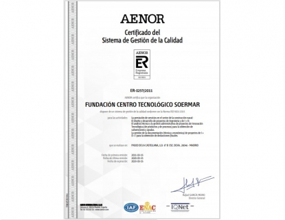 Aenor e IQNET avalan la gestión de la calidad de Soermar