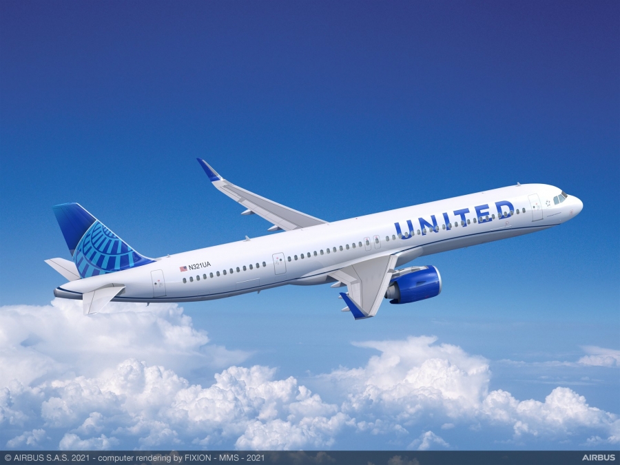 United Airlines encarga 70 aviones Airbus A321neo