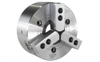 Plato automático de 3 garras de 210 mm con gran paso de barra