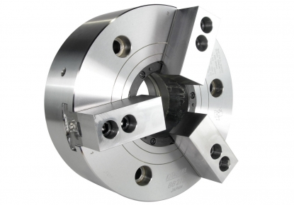 Plato automático de 3 garras de 315 mm con gran paso de barra