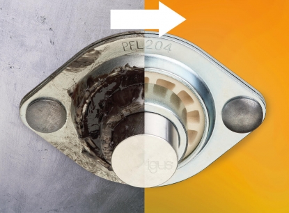 Cojinetes esféricos de plástico libres de lubricación y mantenimiento pese a contener metal