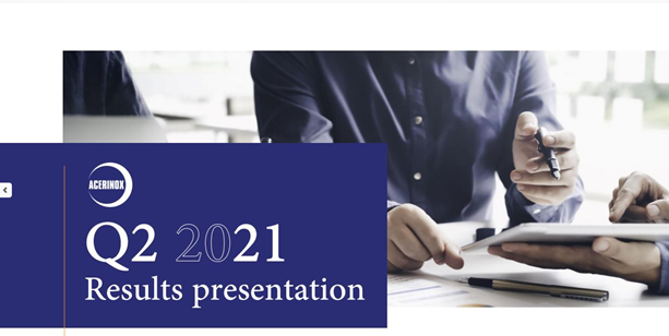 El grupo Acerinox obtiene los mejores resultados semestrales desde el primer semestre de 2007